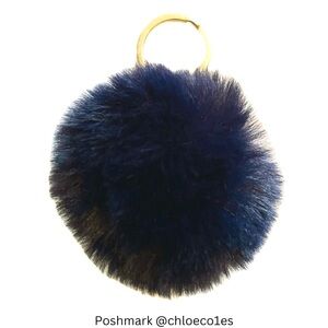 ❤️3/$10 Navy Pom Pom Keychain